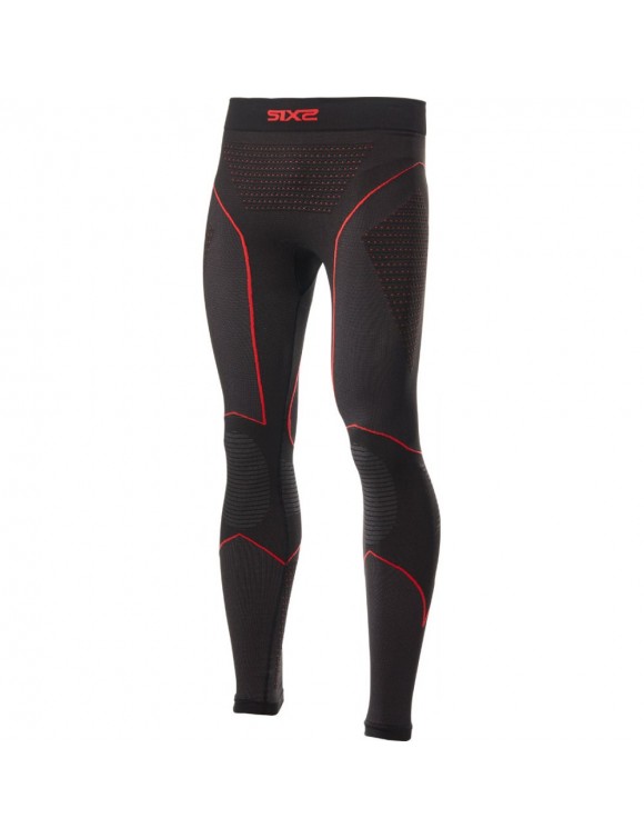 Six2 Unisex Winter Technical Leggings Underpants Black/Red PNXWCU