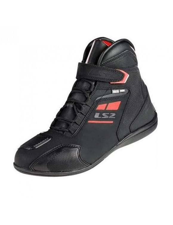LS2 Garra WP Men's Waterproof Winter Motorcycle Shoes Black/Red - 1 LS2 Garra WP Men's Waterproof Winter Motorcycle Shoes Black/Red - 1