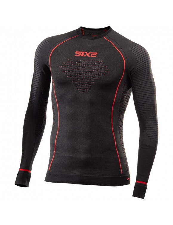 Six2 Unisex Winter Technical Thermal Long Sleeves Jersey Black/Red TS2WCU