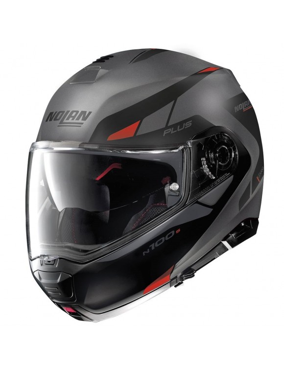 Nolan N100.5 Plus Milestone 51 Flat Lava Gray Opaque Modular Motorcycle Helmet