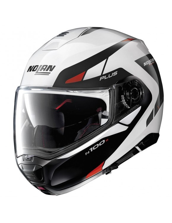 Nolan N100.5 Plus Milestone 53 Metal White Glossy Modular Motorcycle Helmet