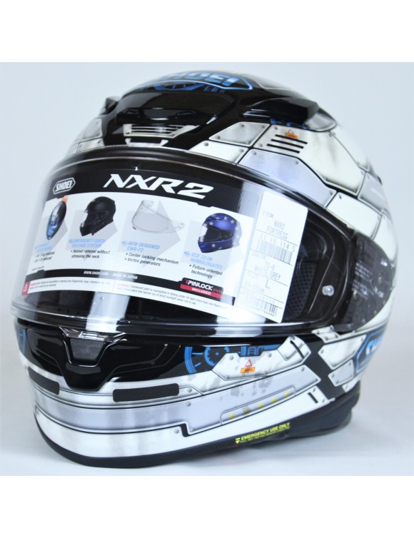 Integrierter Motorradhelm Shoei NXR2 Fortress TC-6 Weiß / Schwarz glänzend - 2 Integrierter Motorradhelm Shoei NXR2 Fortress TC-6 Weiß / Schwarz glänzend - 2