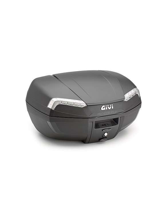 Coffre Moto GIVI E46NT Riviera 46L - Noir - Fixation Monolock - Inclus Plaque Et Kit