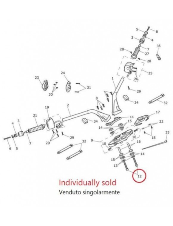 Schraube der oberen Gabelplatte, Original-Ersatzteil von Triumph, T3050128 - 2 Schraube der oberen Gabelplatte, Original-Ersatzteil von Triumph, T3050128 - 2