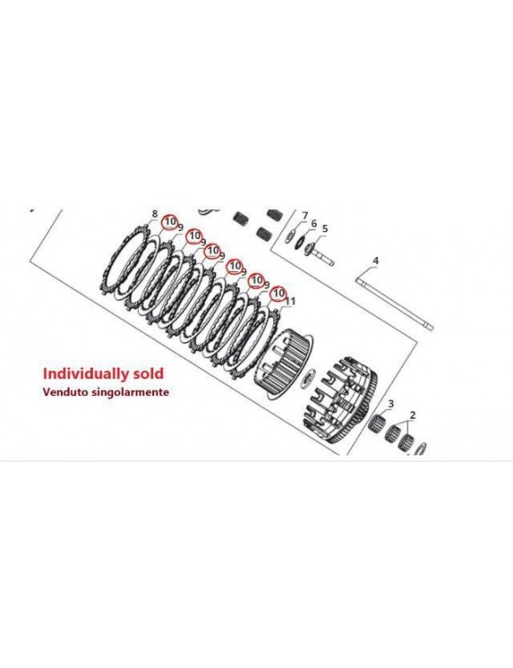 Mitlaufende Kupplungsscheibe, Originalteil NC450-0072, Fantic Caballero 500 E4-E5 - 2