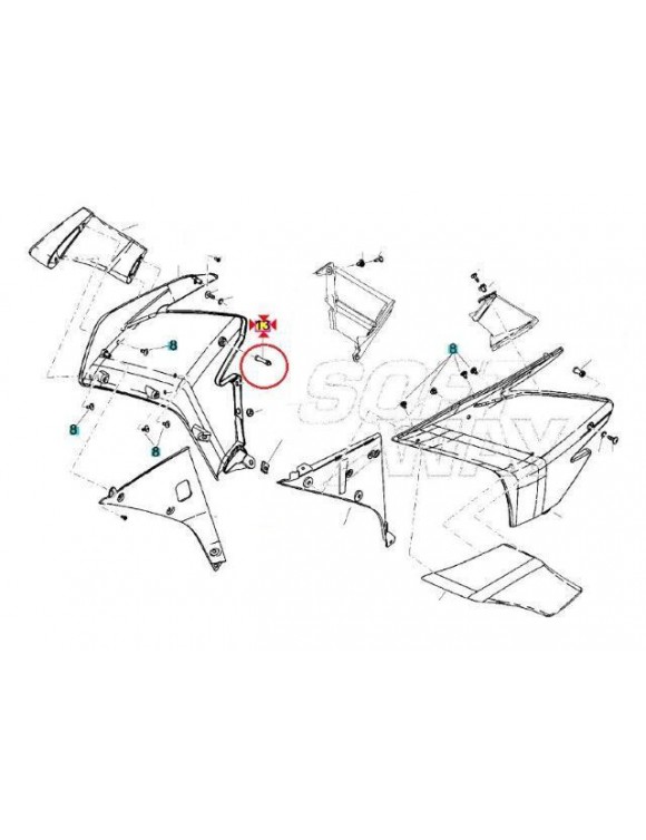 Verkleidungsabstandshalter, Original 890964, Aprilia RS 125, RS4 50-125, RSV4, Tuono V4 - 3 Verkleidungsabstandshalter, Original 890964, Aprilia RS 125, RS4 50-125, RSV4, Tuono V4 - 3