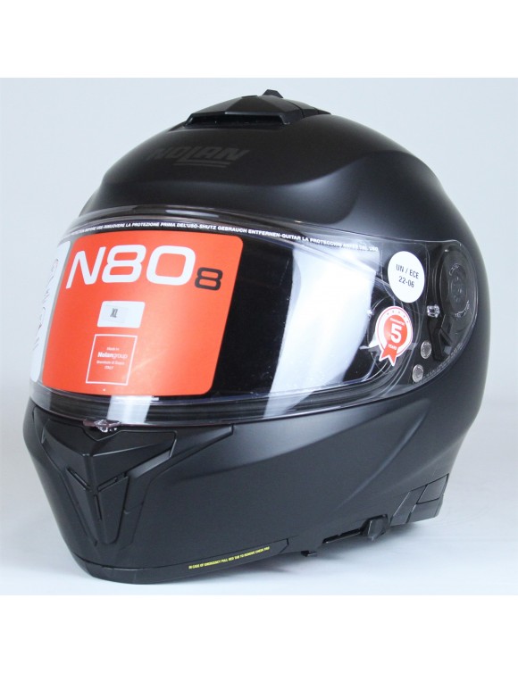 Nolan N80.8 Classic N-Com 010 Flat Black Matt Motorcycle Helmet