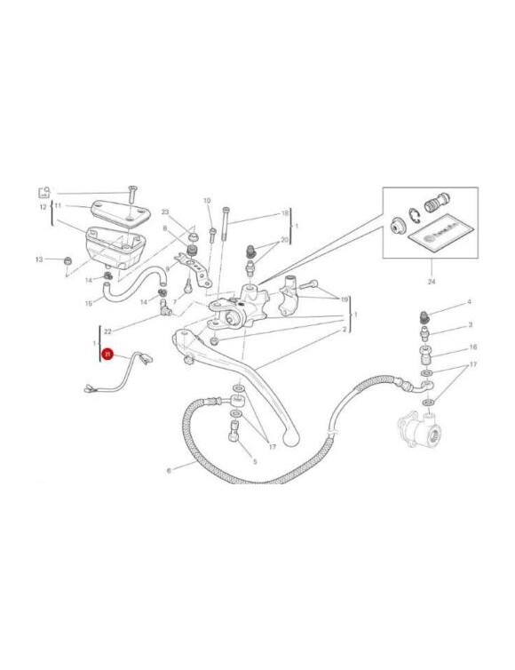 Câble de contacteur d'embrayage 53940361A, Ducati Superbike / Streetfighter / Monster - 2