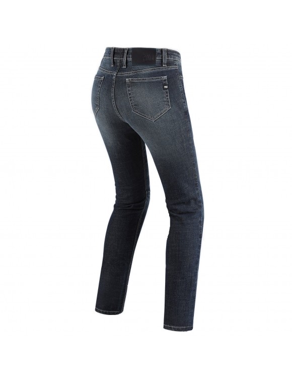 Jeans moto estivi donna con protezioni Promojeans new rider blu denim - 2
