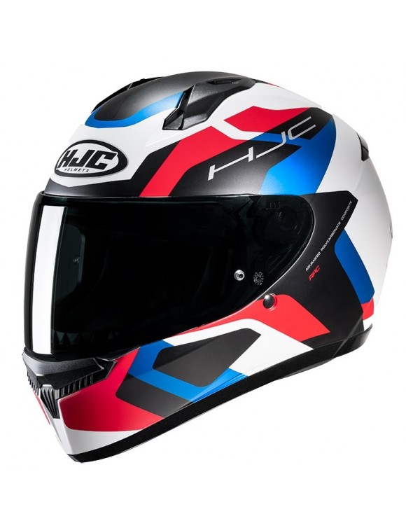 HJC C10 Tins MC21SF Full Face Motorcycle Helmet Black/Red/White Matt
