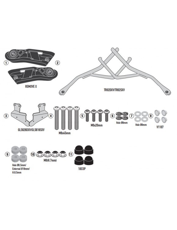 Givi Tr Kit De Cadre Lat Ral Pour Sacs Souples Royal Enfield Scram