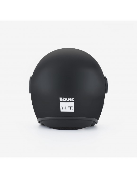 Casco de moto jet Blauer pod de fibra de vidrio en negro mate - 3