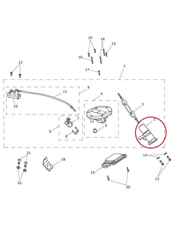 Zündschloss, Original T2505608, Triumph STREET TRIPLE / R - 1 Zündschloss, Original T2505608, Triumph STREET TRIPLE / R - 1
