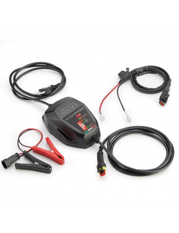 Battery Charger and Maintainer for Motorcycles, Lithium and Lead - Givi S510 D-Charge