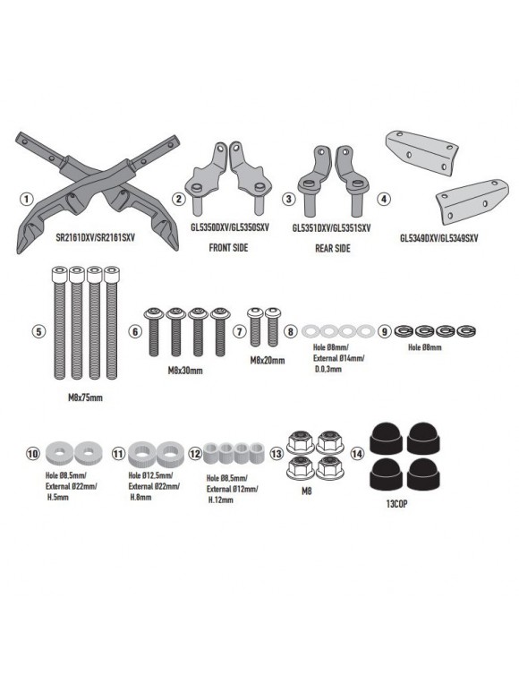 Gepäckträger-Kit, Givi SR2161 für Monokey/Monolock Topcase, YAMAHA T-MAX 560 - 1 Gepäckträger-Kit, Givi SR2161 für Monokey/Monolock Topcase, YAMAHA T-MAX 560 - 1