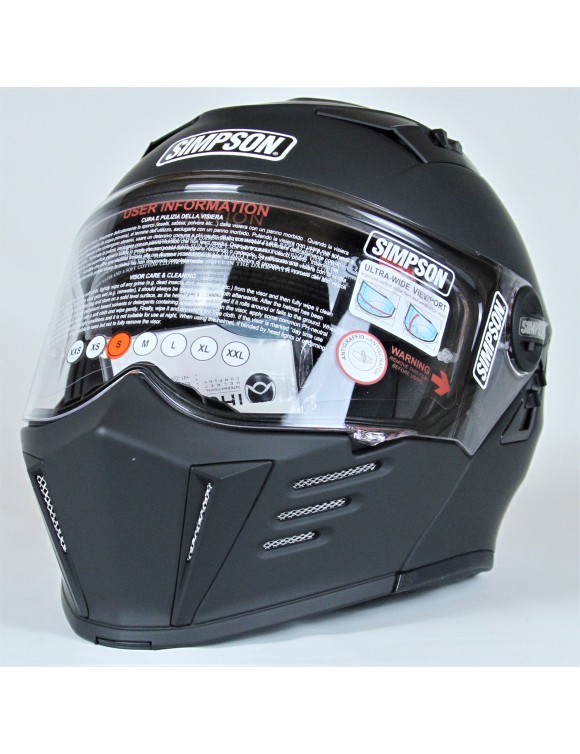 Casco de moto modular Simpson Darksome negro mate - 2