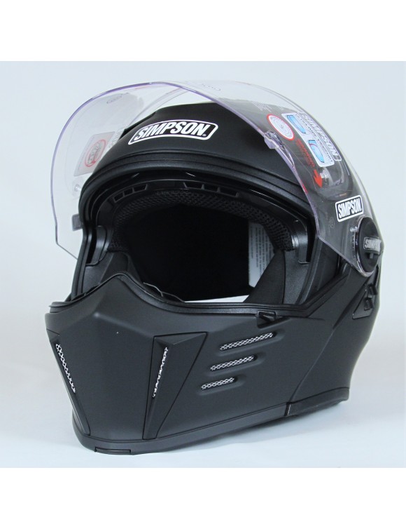 Casco de moto modular Simpson Darksome negro mate - 3
