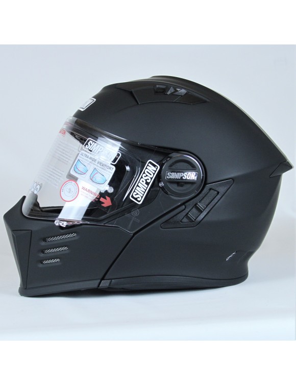 Casco de moto modular Simpson Darksome negro mate - 7