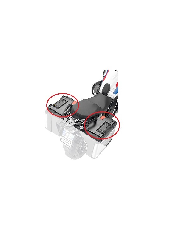 Par de Bases de Acero, Negras, Givi S375 para Maletas Originales, Bmw R 1250 GS, R 1200 GS - 1