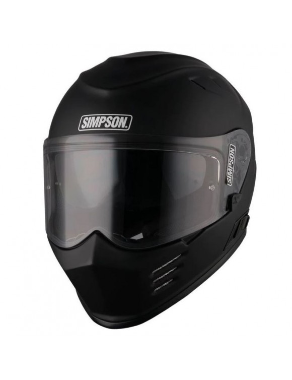 Simpson Venom Matt Black Matt Integral Motorcycle Helmet