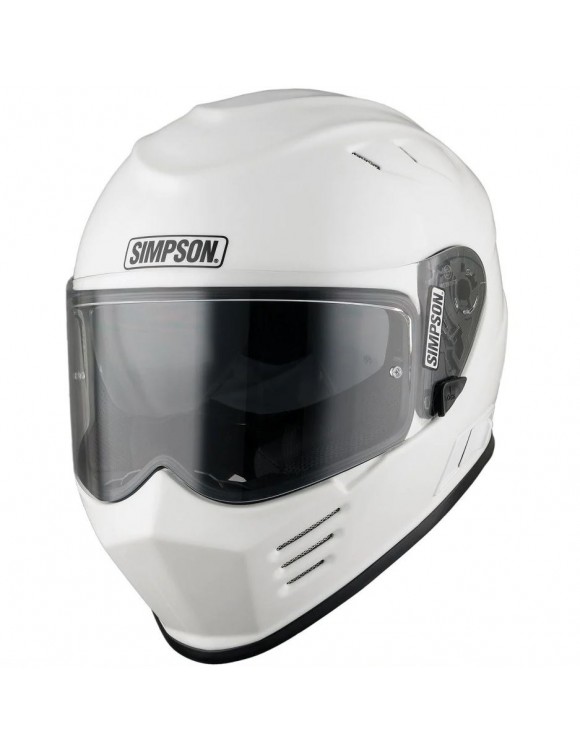 Casco Integral de Moto Simpson Venom Blanco Brillante - 1