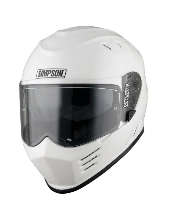 Simpson Venom Gloss White Integral Motorcycle Helmet