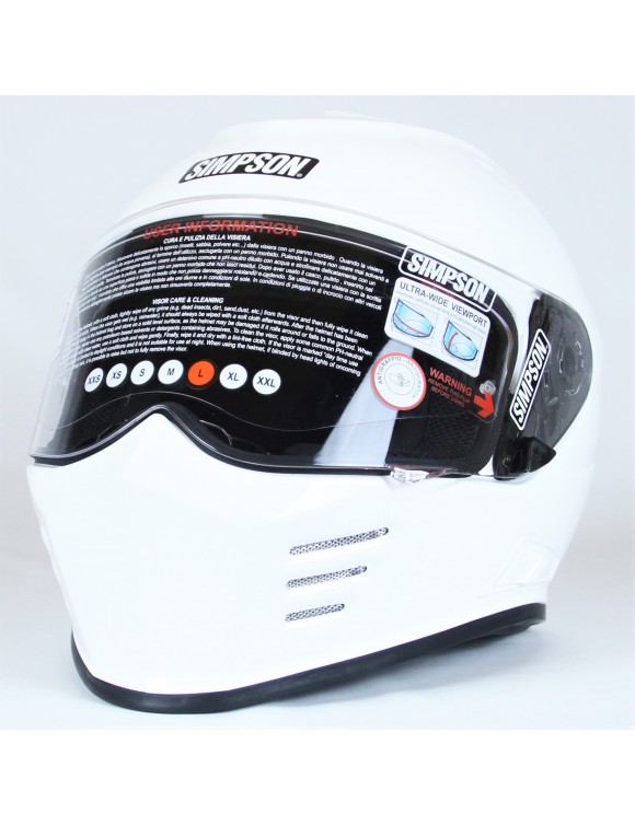 Casco Integral de Moto Simpson Venom Blanco Brillante - 2