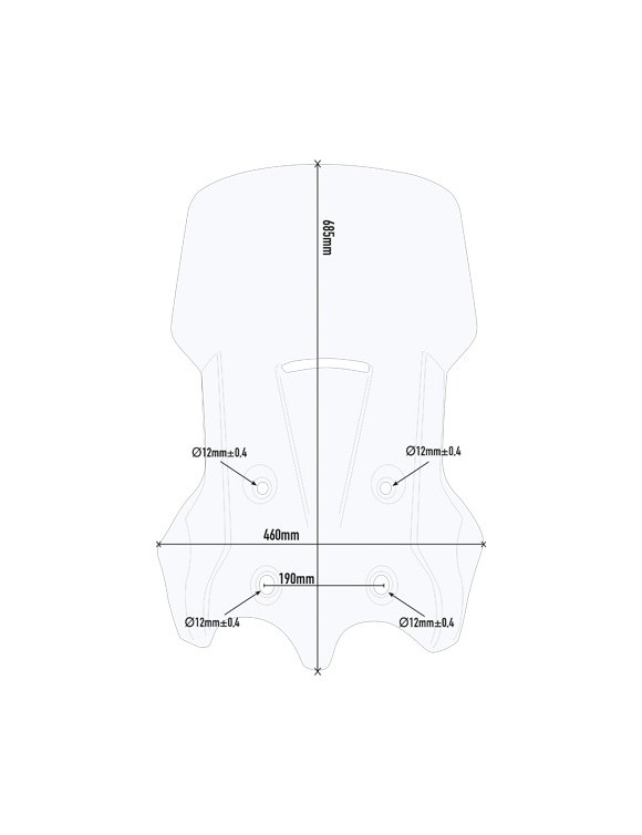 Pare-brise transparent, Givi D8203ST, MOTO GUZZI V85 TT - 2