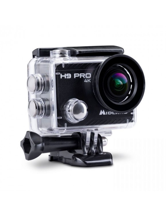 Cámara de video compacta, Action Cam, 4K HD, Wi-Fi, resistente al agua, 128 GB - Midland H9 Pro