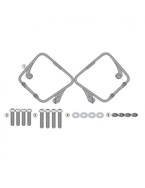 Kit Coppia Telaietti Givi TMT1160 per Borse Laterali MT501, HONDA CMX 500 REBEL - 1 Kit Coppia Telaietti Givi TMT1160 per Borse Laterali MT501, HONDA CMX 500 REBEL - 1