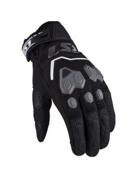 Guanti Moto da Uomo Estivi Tessuto/Pelle LS2 Vega Black