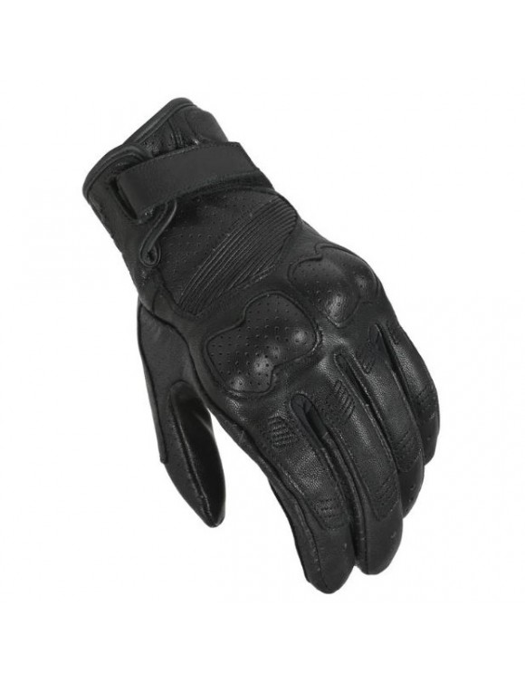 Gants de moto d'été en cuir noir pour homme Macna Bold - 1