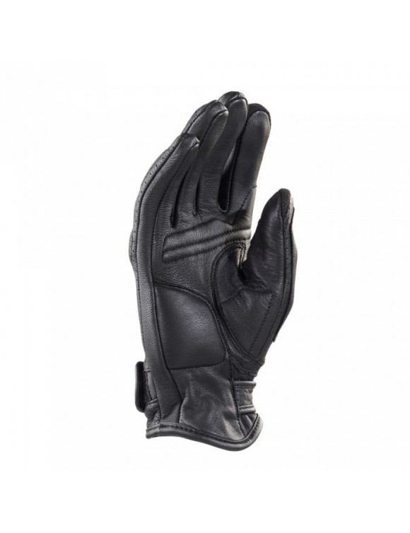 Clover Tazio-r gants de moto courts en cuir style vintage noir - 3