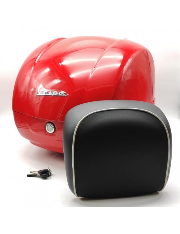 Kit topcase et dossier, rouge, original cm273376, Vespa GTS / GTS Super 125-300 - 2