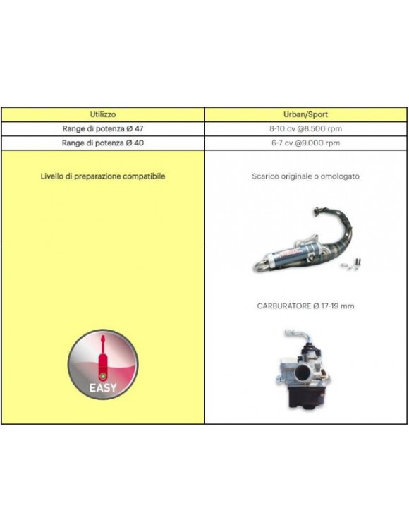 Kit cilindro ø 47 en hierro fundido con bulón ø 10 - Malossi 317237 para scooters - 5