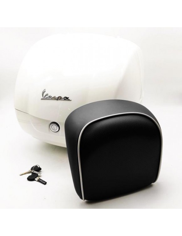 Kit Topcase y respaldo, blanco, original cm273354, Vespa GTS Super - 1 Kit Topcase y respaldo, blanco, original cm273354, Vespa GTS Super - 1
