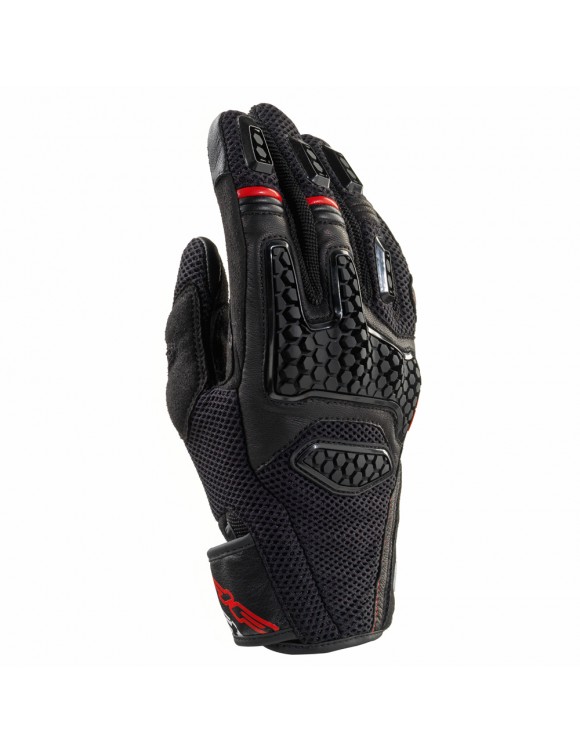 Clover GTS-3 Black Short Summer Motorcycle Touring Gloves for Men