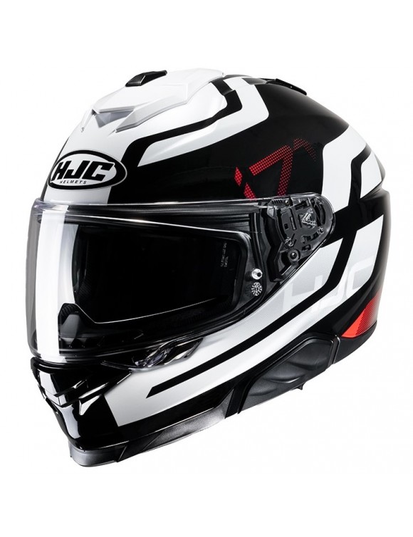 Casco Integral de Moto HJC i71 Enta MC1 Blanco/Negro/Rojo Brillo - 1 Casco Integral de Moto HJC i71 Enta MC1 Blanco/Negro/Rojo Brillo - 1