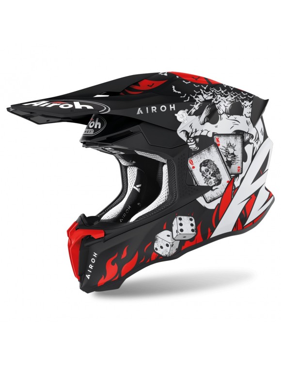 Moto Cross Helmet Airoh Twist 2.0 Hell Matt Opaque
