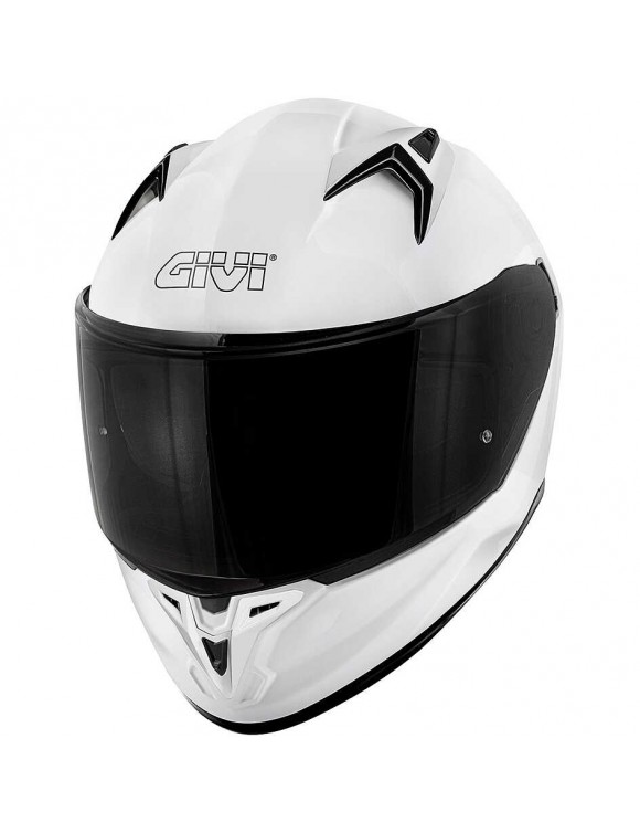 Casque de moto intégral Givi 50.8 couleur unie blanc brillant - 1
