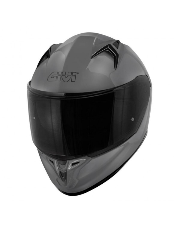 Givi 50.8 Solid Color Gray Glossy Full Face Motorcycle Helmet