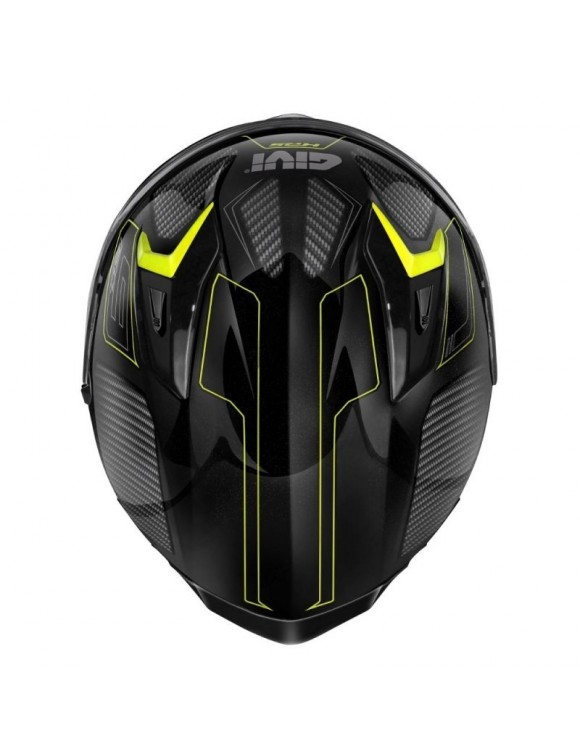 Casco integral de moto Givi 50.9 Enigma amarillo carbón brillante - 3