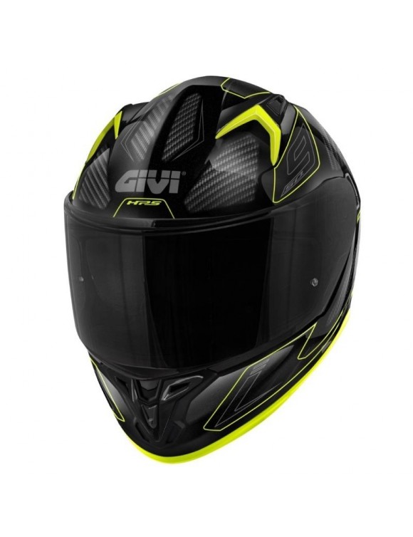 Casco integral de moto Givi 50.9 Enigma amarillo carbón brillante - 1