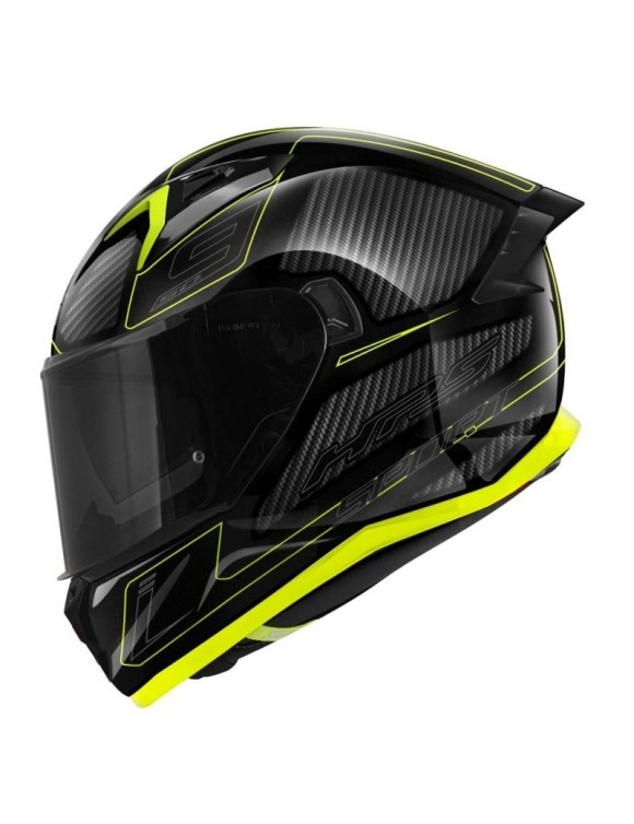 Casco integral de moto Givi 50.9 Enigma amarillo carbón brillante - 2