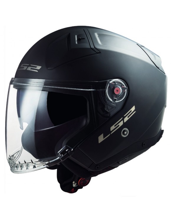 LS2 OF603 Infinity II Jet Motorcycle Helmet Solid Matt Black Opaque