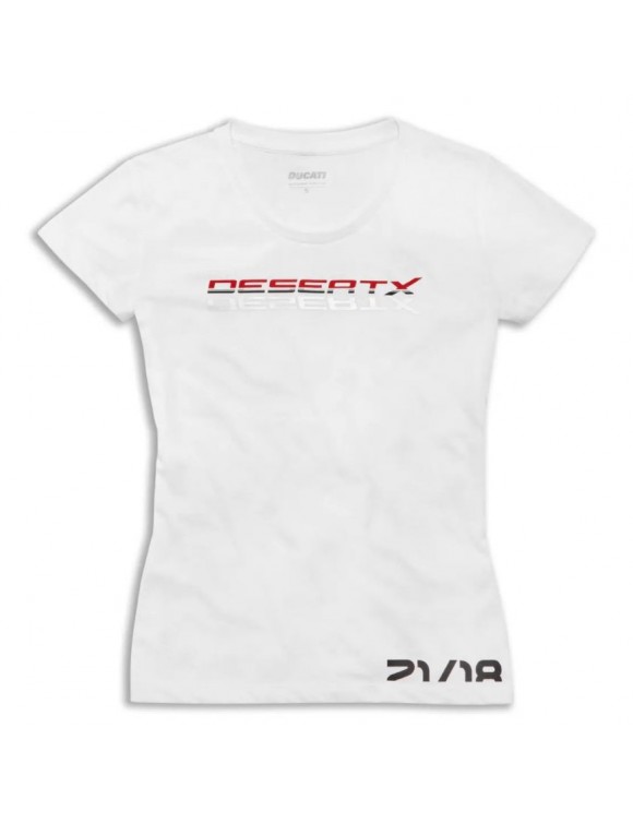 Original Ducati Logo Desert-X Weiß Damen T-Shirt 98770576