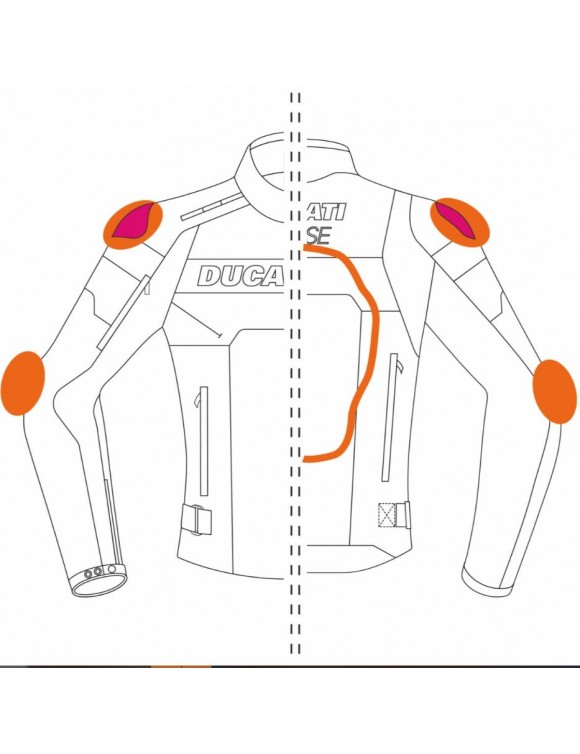 Giubbino Moto da Donna in Tessuto Originale Ducati Corse Tex C5 9810734 - 3