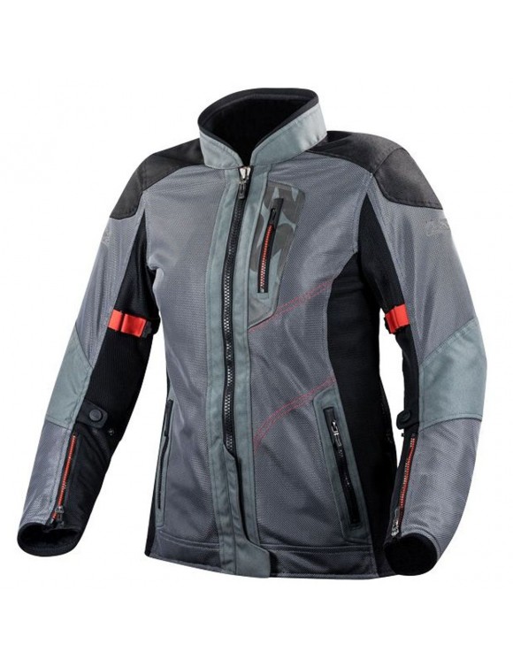 Reflex Women's Summer Motorcycle Jacket with LS2 Alba Lady Gray Protections