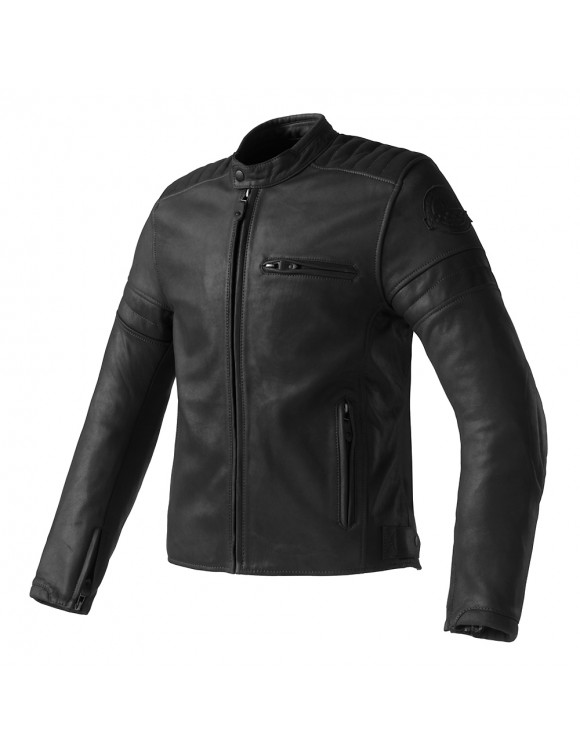 Clover Bullet-Pro 2 Black Leather Motorcycle Jacket for Men