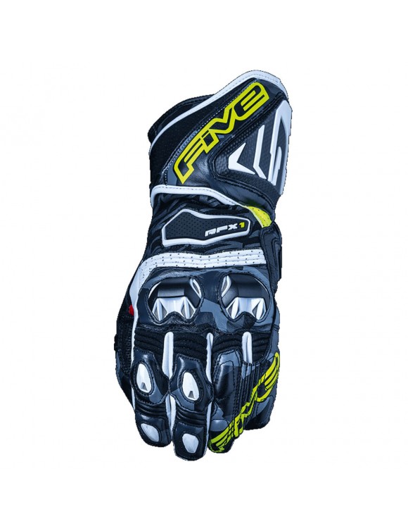 Gants de course de moto d'été pour hommes Five RFX1 Camo Fluo/Jaune 81254 - 1